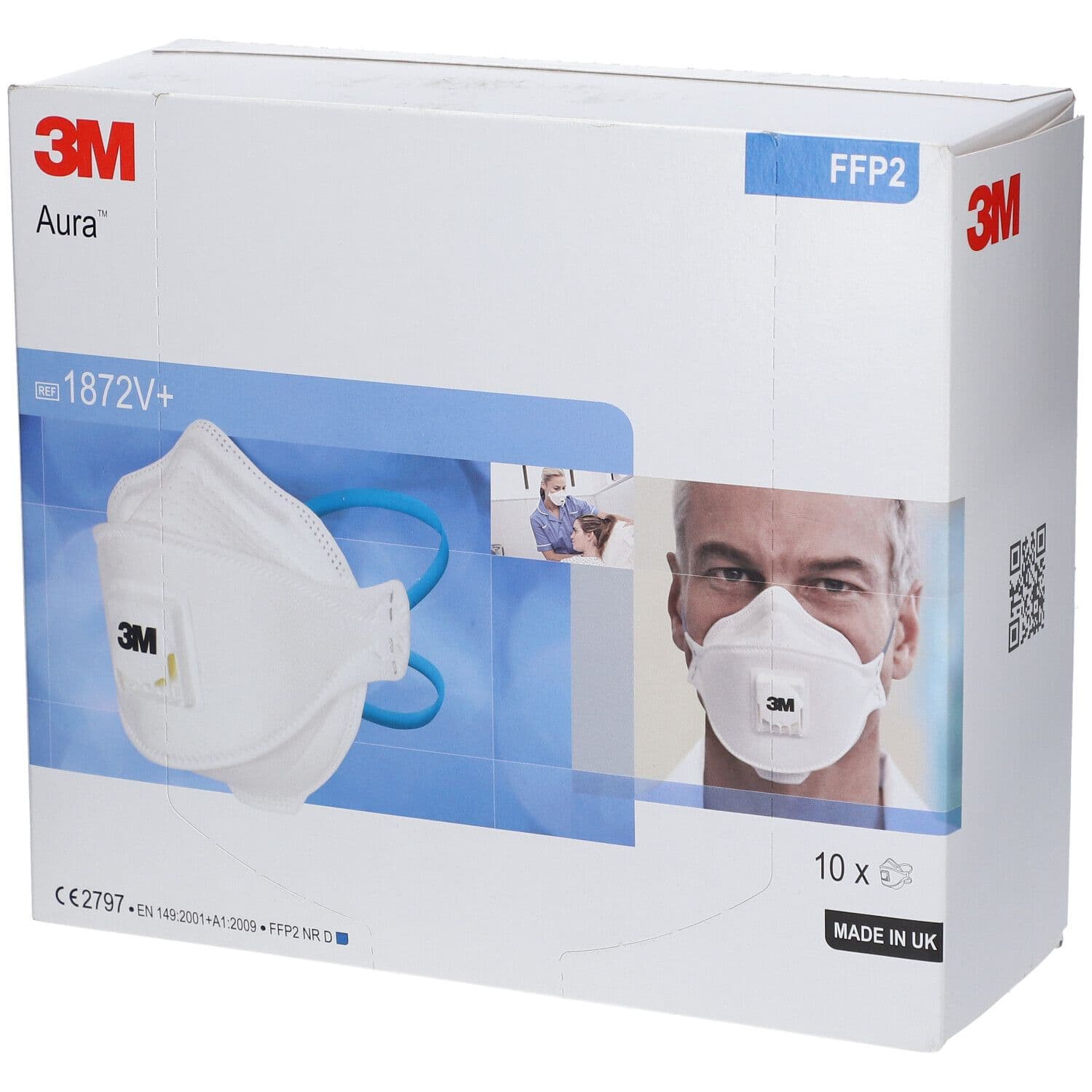 3M Aura Mondmasker FFP2 1872V+