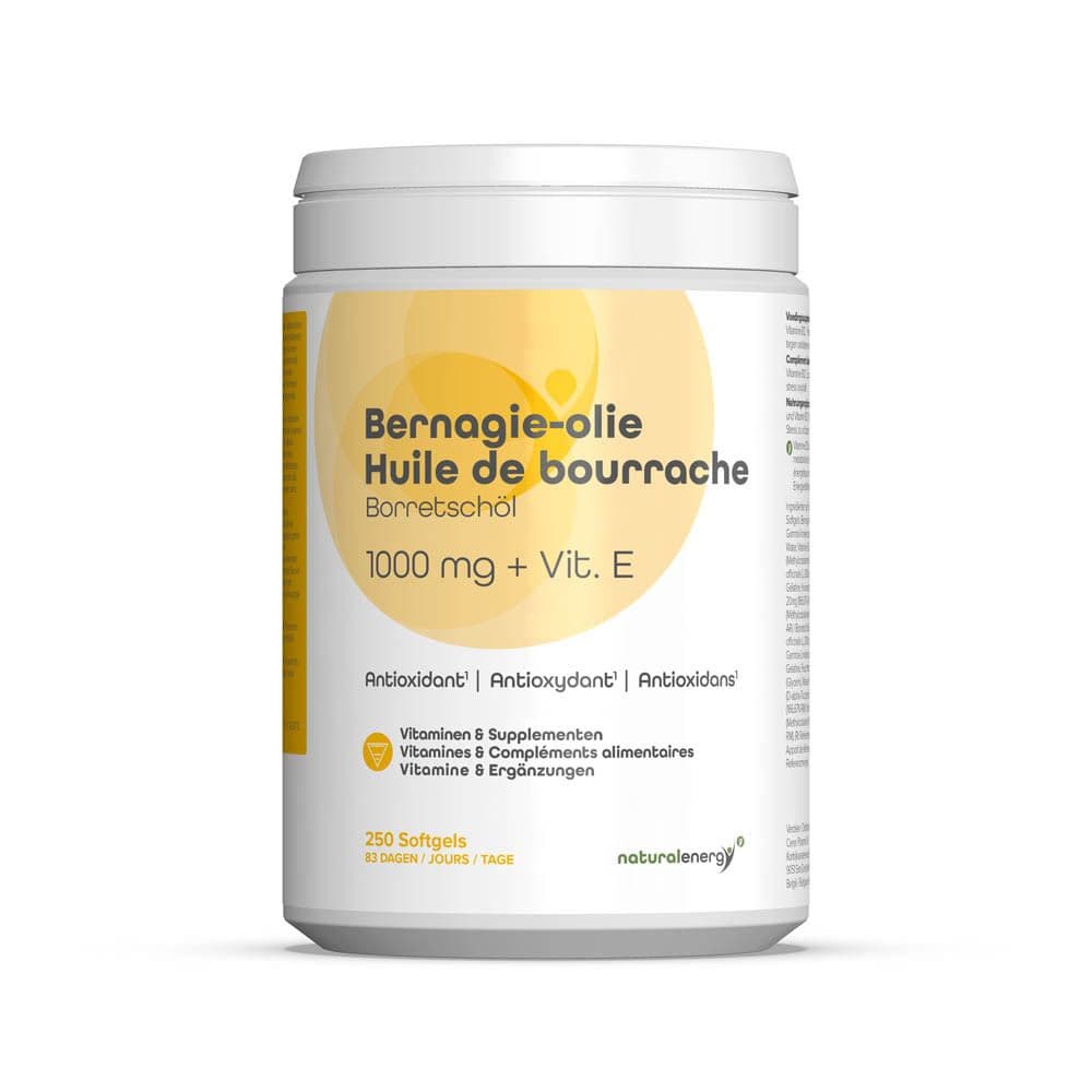 Natural Energy Bernagie Olie 1000mg + Vitamine E | Premium Bernagieolie