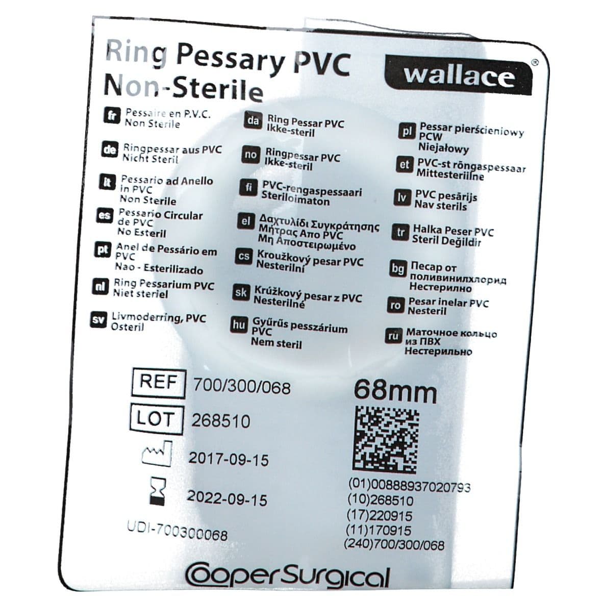 Baarmoederring Portex 68 Rond Vinyl