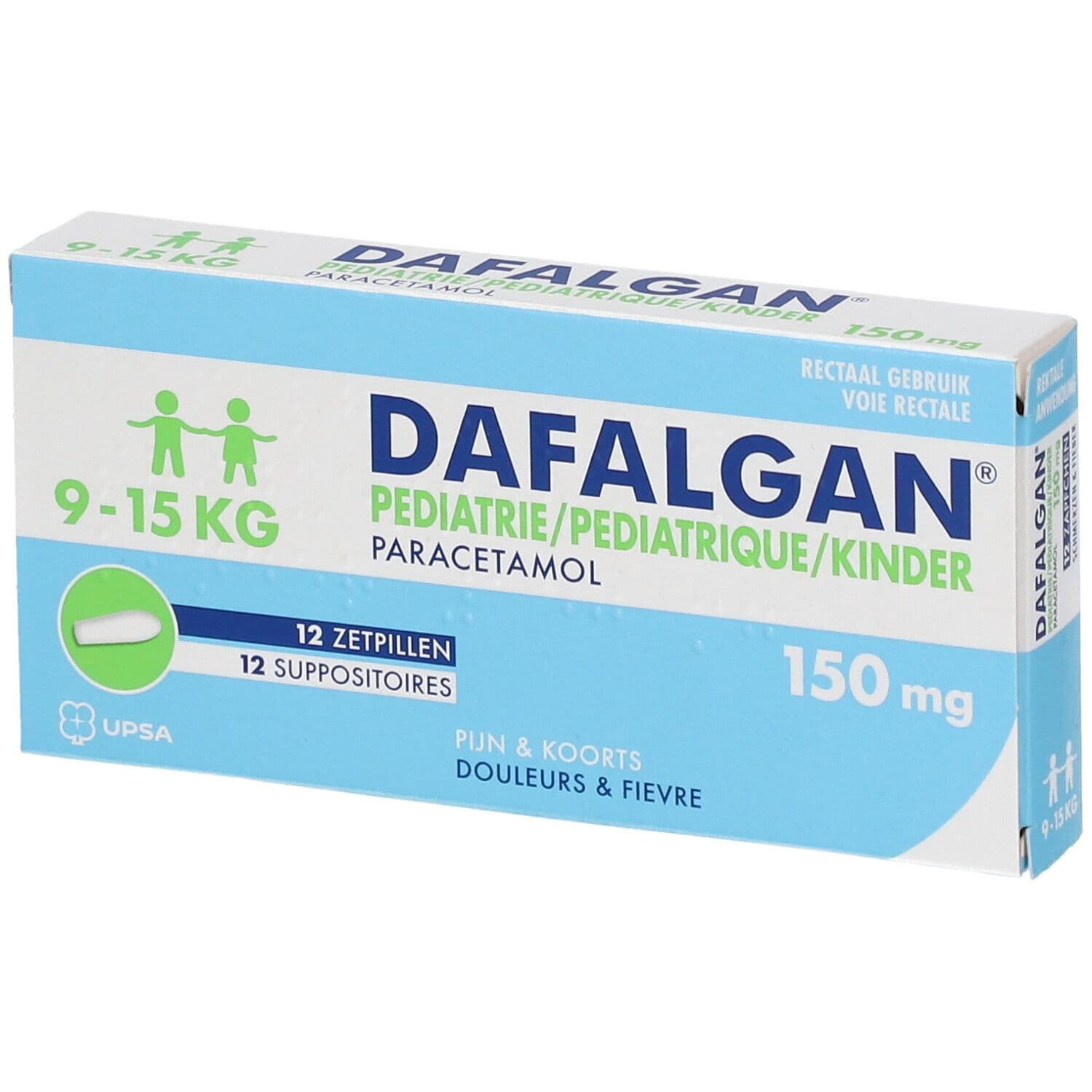 Dafalgan® Pediatrie 150 mg Paracetamol | Pijn & Koorts