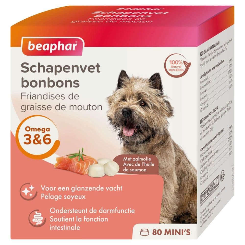 Beaphar® Schapenvet Bonbons Zalm Mini's Hond