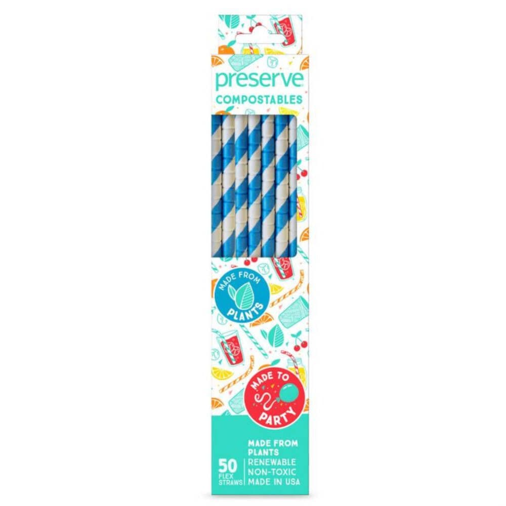 Preserve Composteerbare Rietjes Blauw