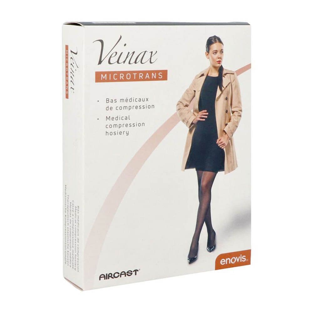 Enovis™ Veinax Microtrans Medische compressiekniekousen Vrouw 3 Lang Zwart Maat 4