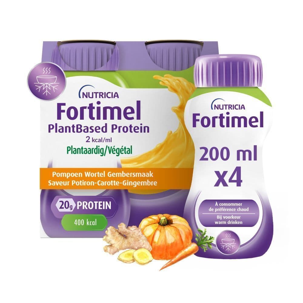 Nutricia Fortimel PlantBased Protein 2 kcal/ml Plantaardig Pompoen-Wortel-Gember