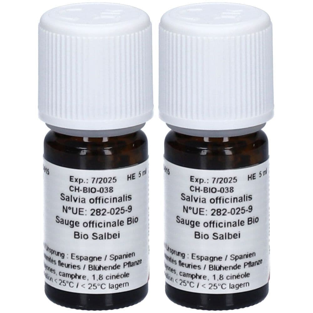 AROMASAN Salbei Äth/Öl Bio 5 ml x2