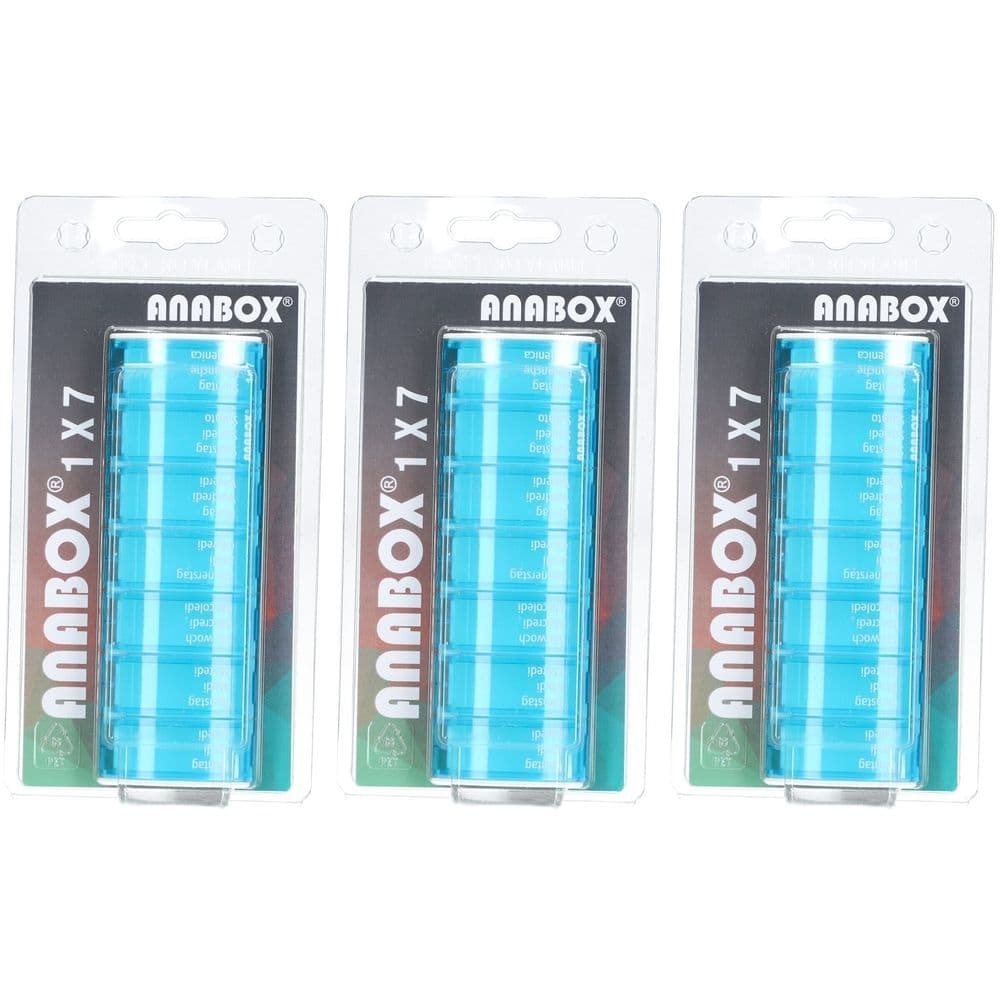ANABOX Medidispenser 1x7 türkis x3