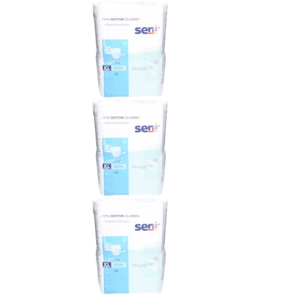 SENI Active Klassische Elastische Einweg-Unterwäsche XL x3