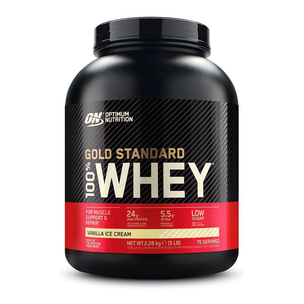 Optimum Nutrition 100 % Whey Gold Standard, Vanille ijs, Poeder
