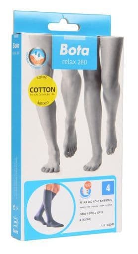 Bota Relax 280 Katoen Kniekous Grijs N4