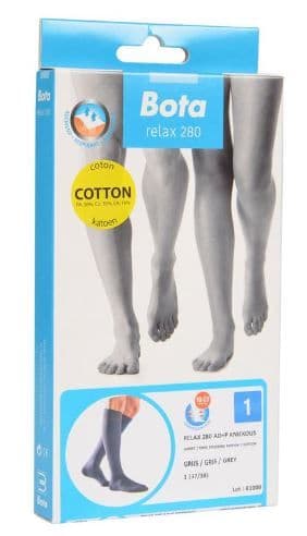 Bota Relax 280 Katoen Kniekous Grijs N1