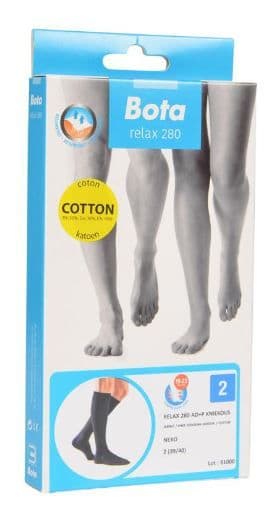 Bota Relax 280 Katoen Kniekous Zwart N2