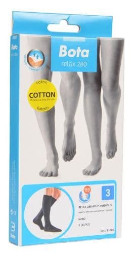 Bota Relax 280 Katoen Kniekous Zwart N3