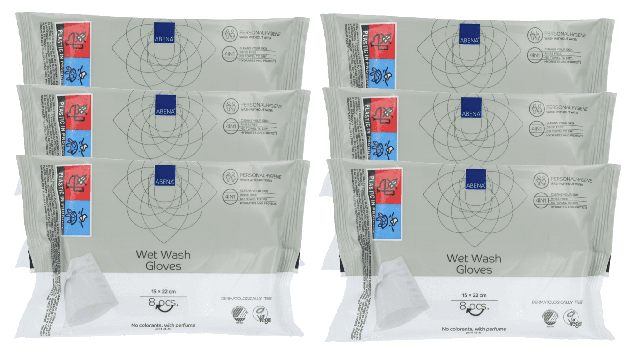 Abena Vochtige Washand Geparfumeerd - Multiverpakking