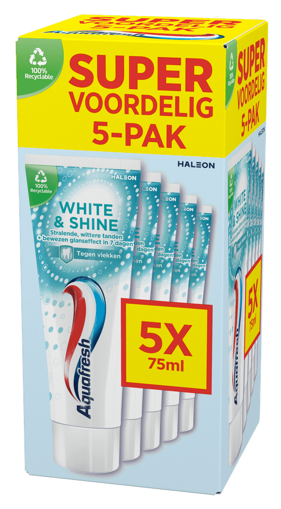Aquafresh White & Shine Tandpasta 5-Pack
