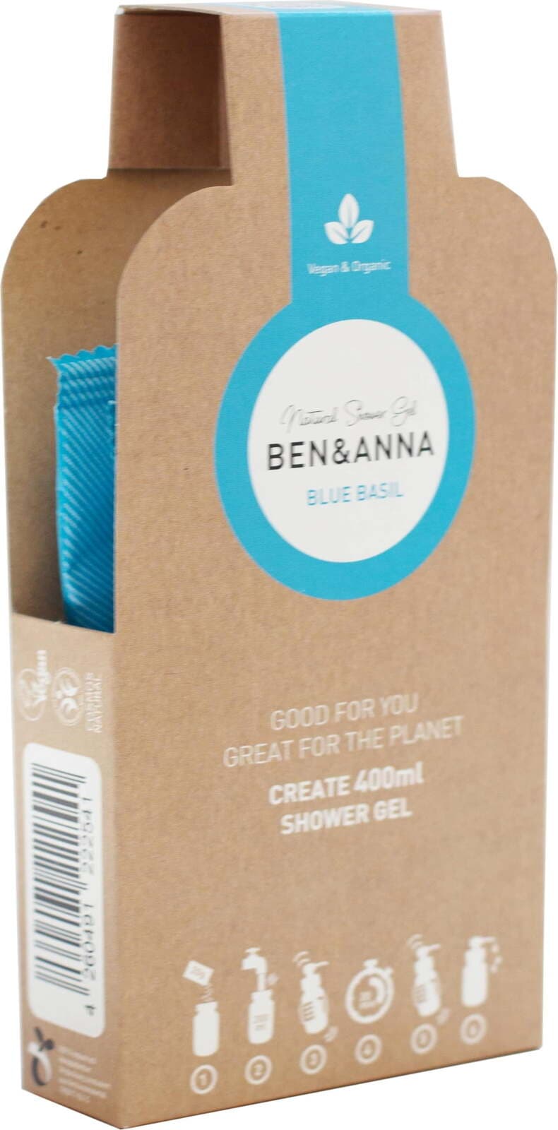Ben & Anna Blue Basil Natural Shower Gel Flakes