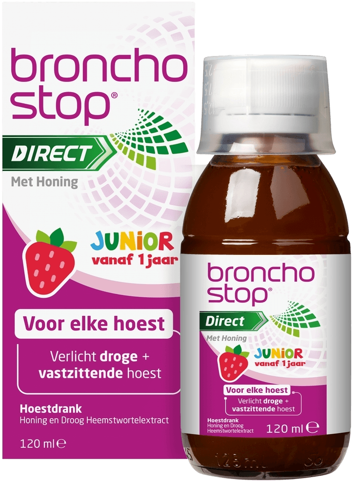 Bronchostop Direct met Honing Junior Hoestdrank