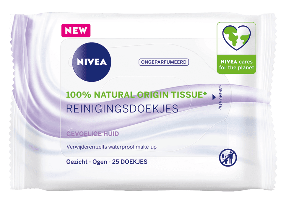 Nivea 3-in-1 Reinigingsdoekjes Gevoelige Huid