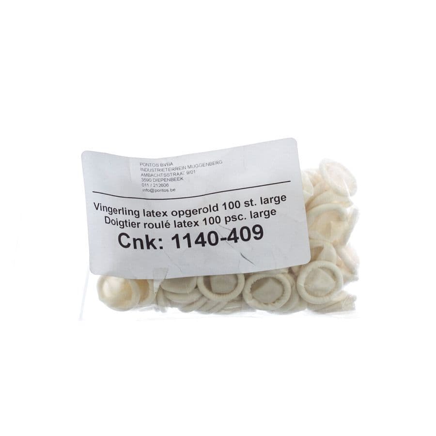Doigtier Roule Latex Large 100 Pontos