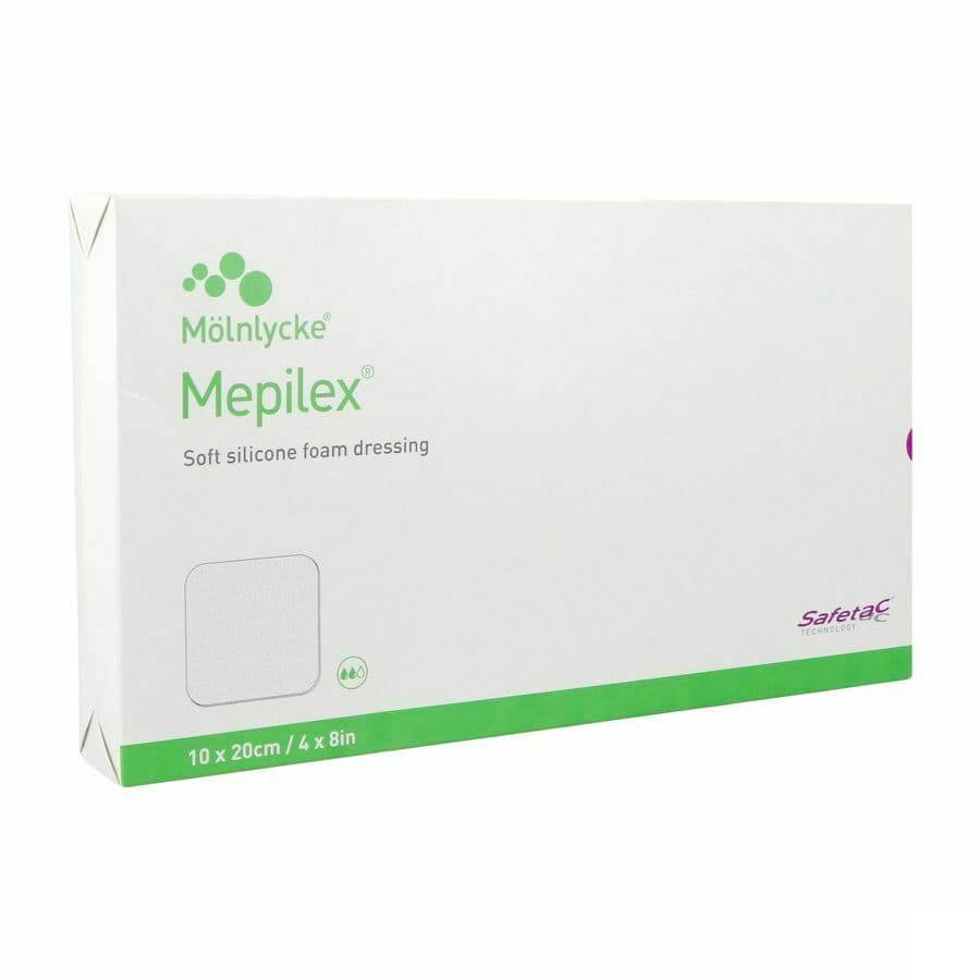 Mepilex Schuimverb Sil Abs Ster 10x20cm 5 294200