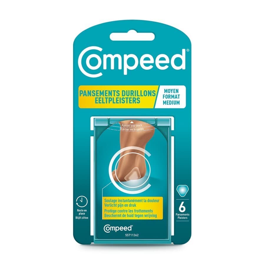 Compeed Pleister Eeltplekken Voet Medium 6 Stuks