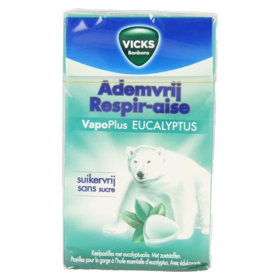 Vicks Ademvrij Z/suiker 40g Box