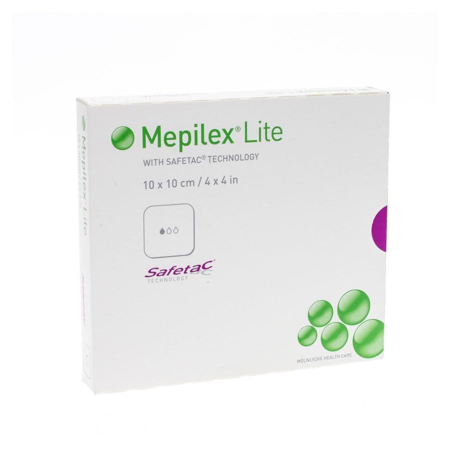 Mepilex Lite Dun Verb Sil Ster 10x10,00cm 5 284100