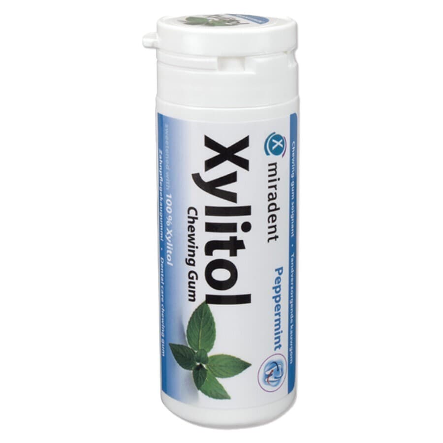 Miradent Kauwgom Xylitol Pepermunt Zonder Suiker 30 Stuks