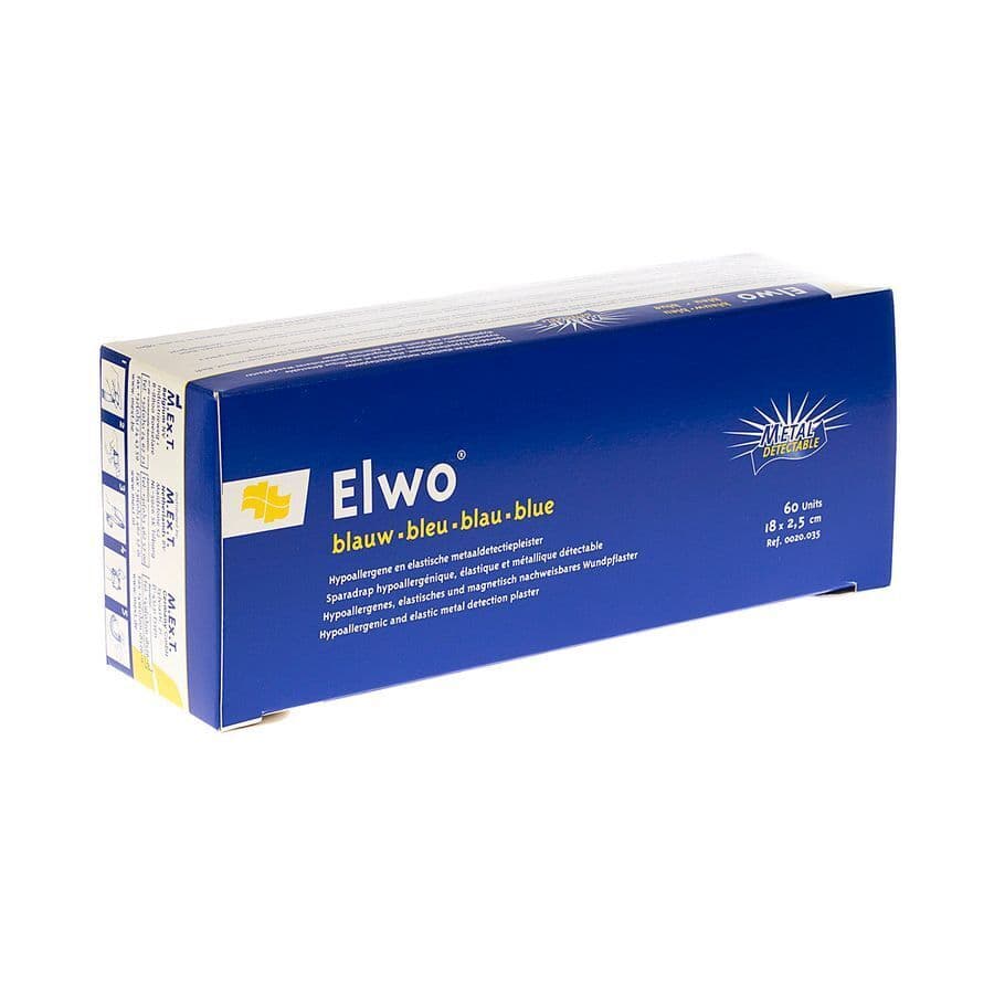 Elwo Pansement Elast Bleu 2,5cmx18cm 60 0020035