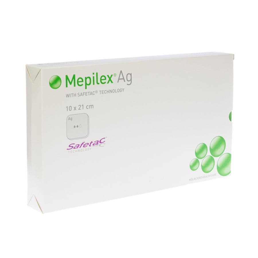 Mepilex Ag Verband Steriel 10,0x21,0cm 5 287221