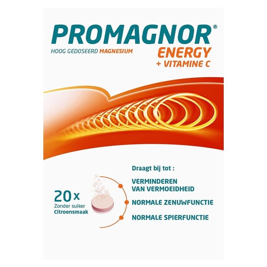 Promagnor Energy Magnesium + Vit C Bruistabletten 2x10