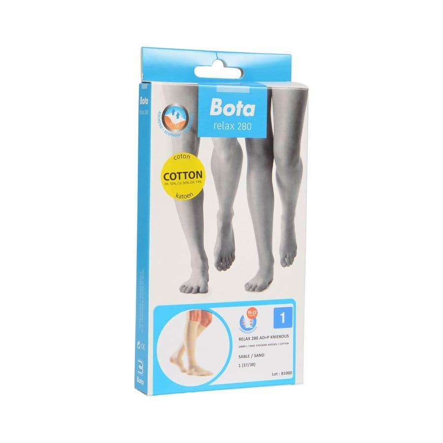 Bota Relax 280 Katoen Korte Kous Zand N1