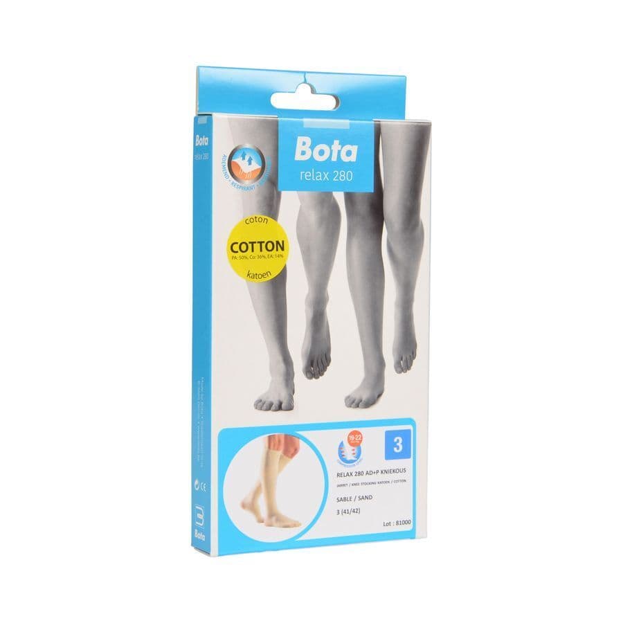 Bota Relax 280 Katoen Korte Kous Zand N3