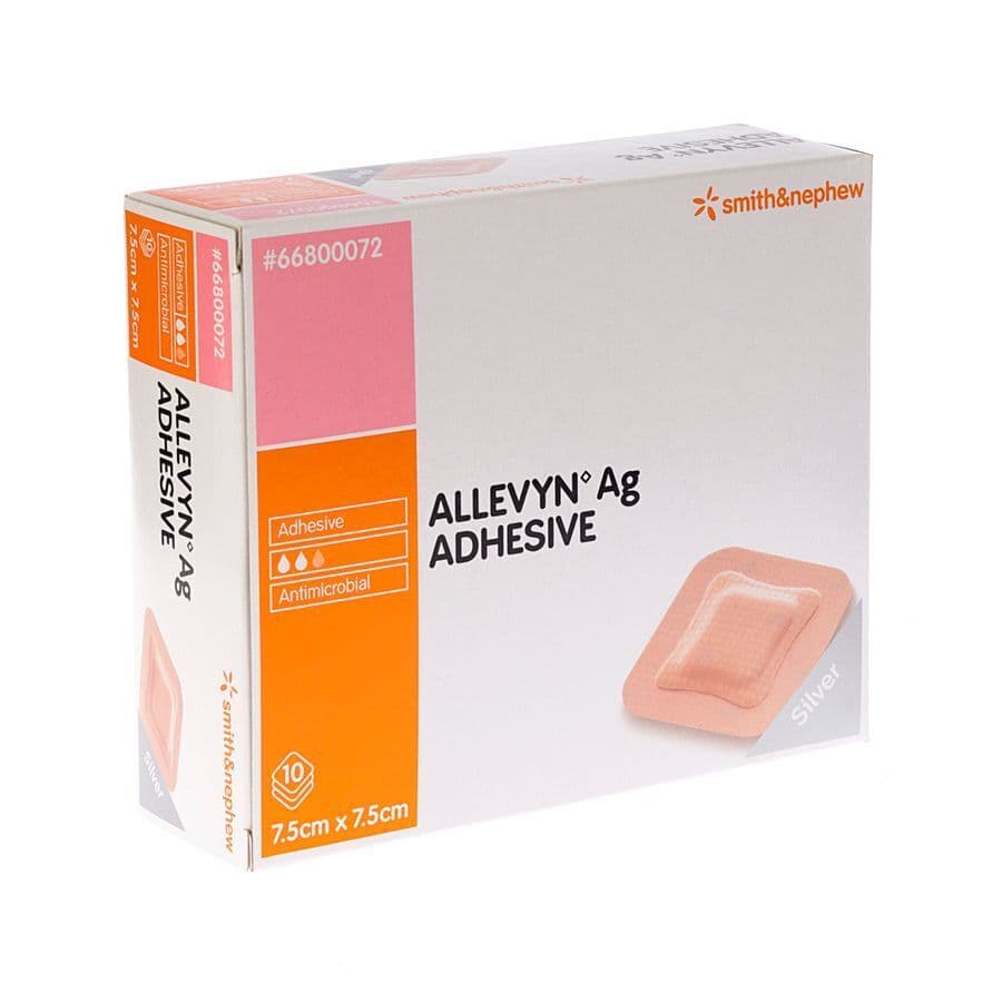 Allevyn Ag Adhesive Ster 7,5x 7,5cm 10 66800072