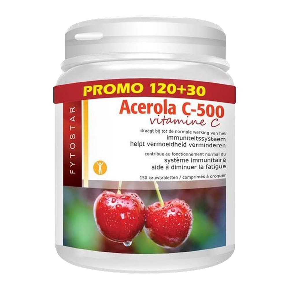 Fytostar Acerola C-500 Vitamine C Kauwtabletten - Duoverpakking
