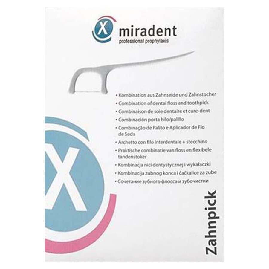 Miradent Cure-dent Avec Fil Dentaire 100 Pcs - Emballé Individuellement