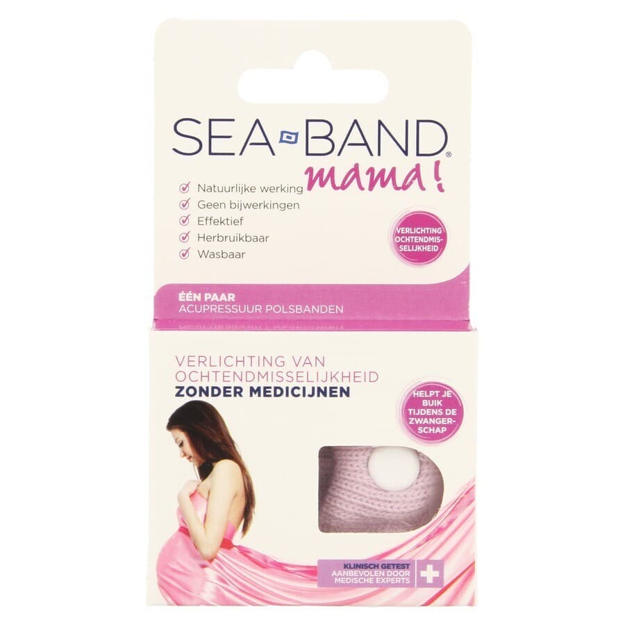 Sea Band Mama Zwangerschapsmisselijkheid Armband Lila 2 Stuks