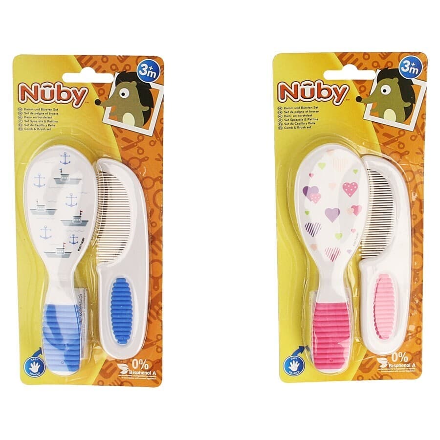 Nûby Set Brosse & Peigne - 3m+