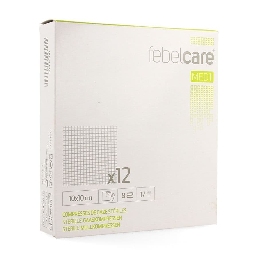Febelcare Med1 Compresse Gaze Ster. 10x10,0cm 12x1