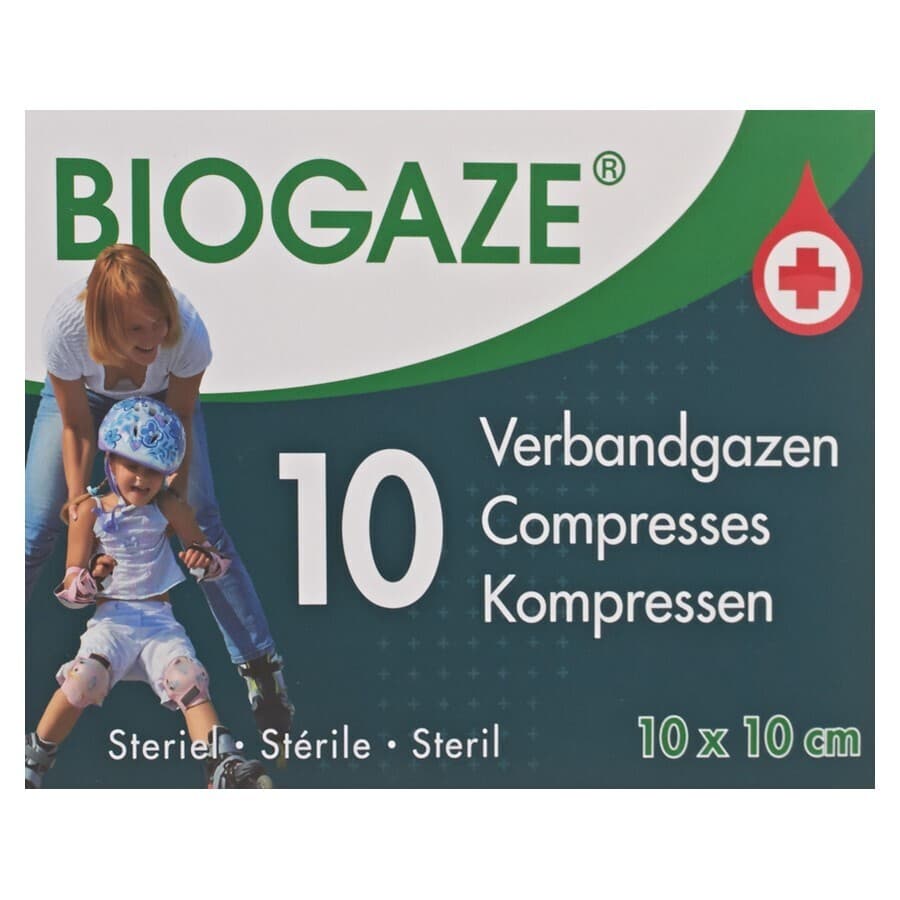 Biogaze 10 Compresses 10 X10 Cm