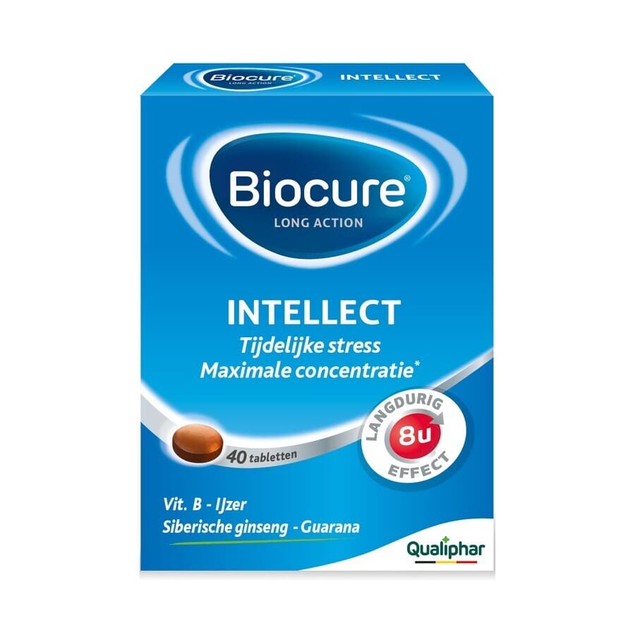 Biocure Long Action Intellect 40 Tabletten | Tijdelijke Stress En Maximale Concentratie