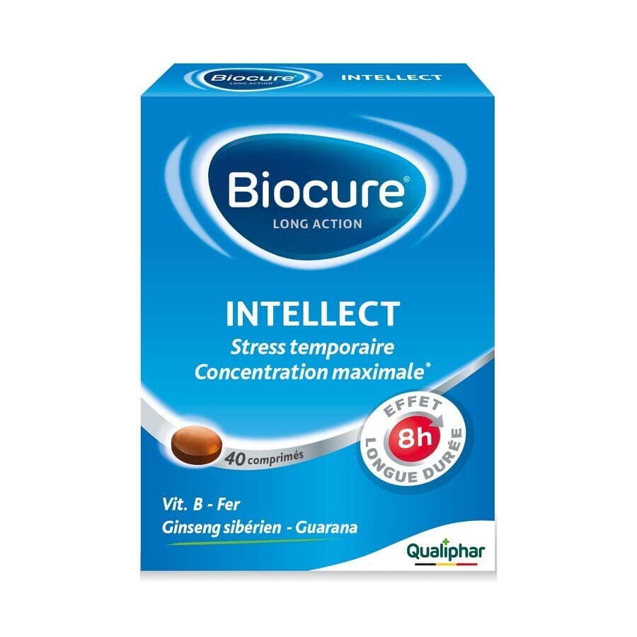 Biocure Long Action Intellect 40 Compirmés | Stress Temporaire Et Concentration Maximale
