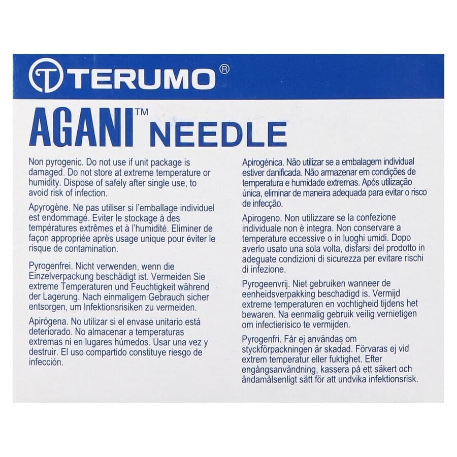 Terumo Aiguille Agani 19g 1 1/2 Rb Ivoire 100