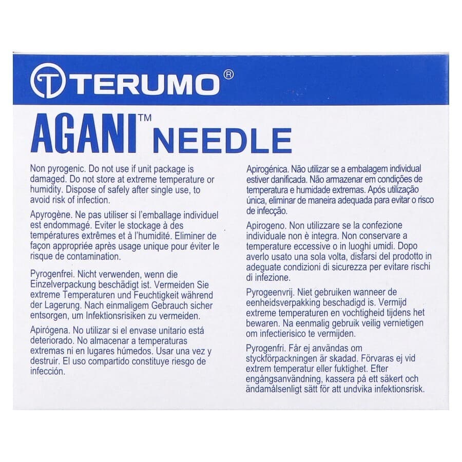 Terumo Aiguille Agani 23g 1 1/4 Rb Bleu 100