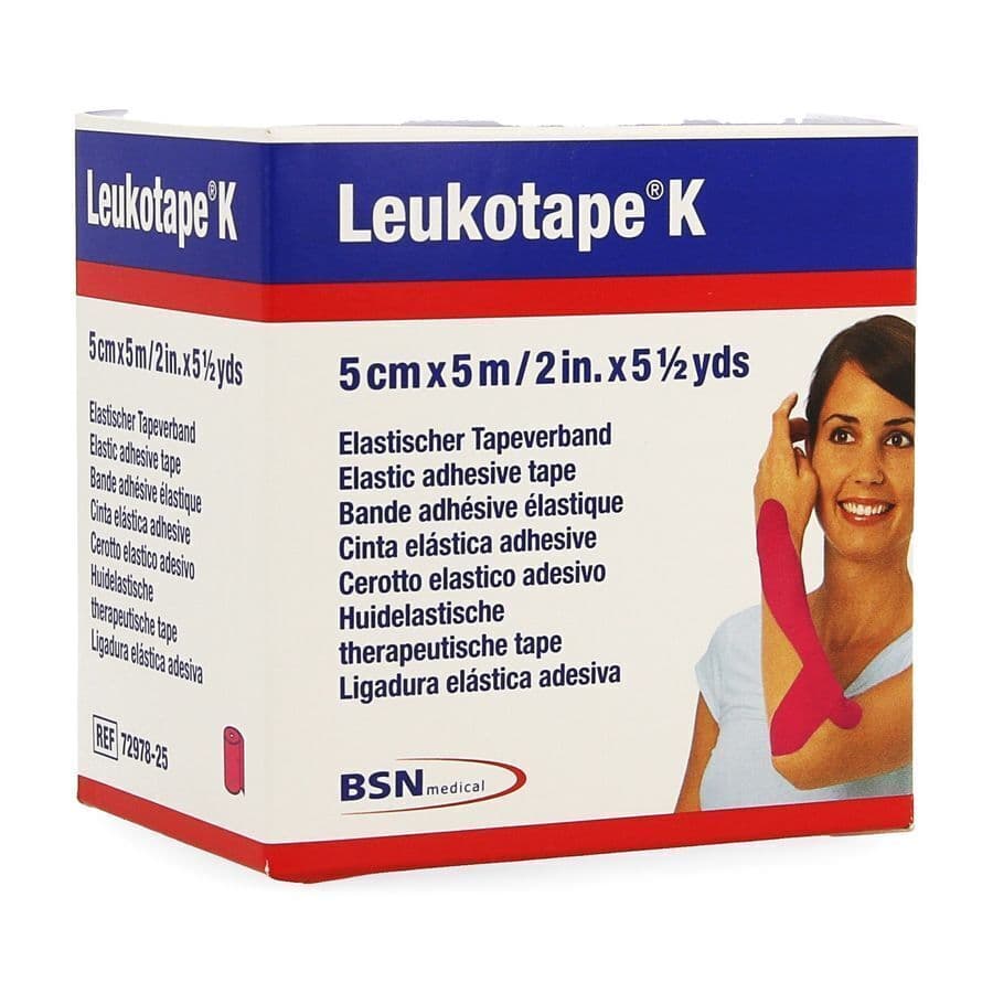 Leukotape K Rose 5 Cm X 5 M | Bande Kinésiologique Pour Muscles & Articulations