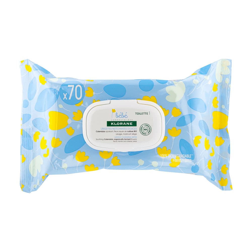 Klorane Baby Reinigingsdoekjes 70stuks