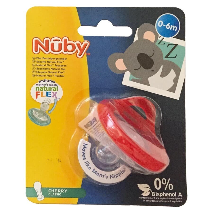 Nuby Fopspeen Natural Flex Kers 0-6m