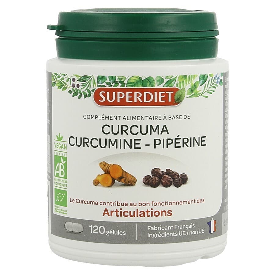Superdiet Curcuma Curcumine Piperine Caps 120