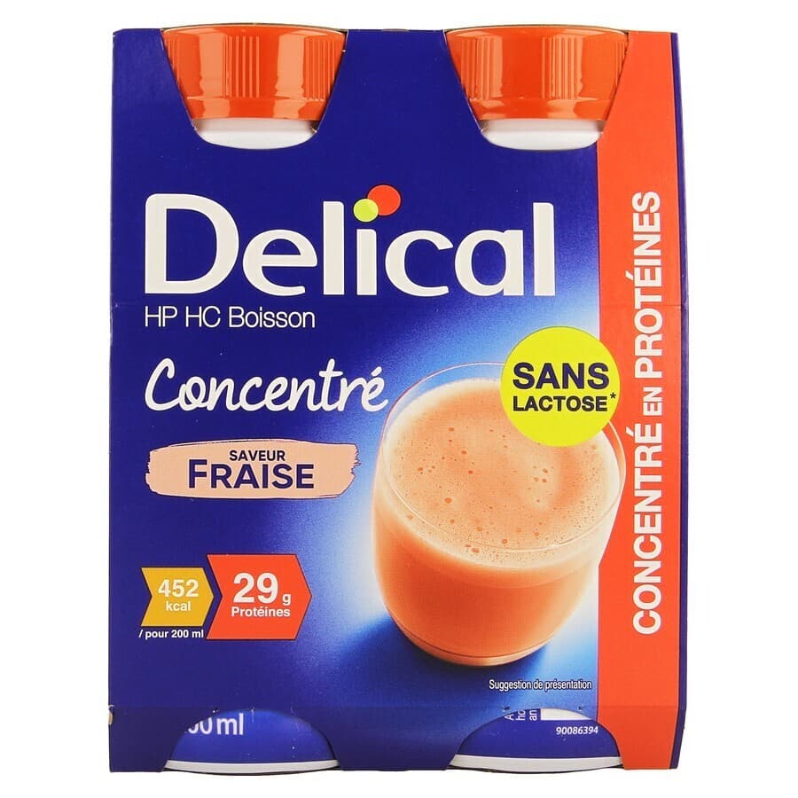 Delical Concentre Fraise 4x200ml