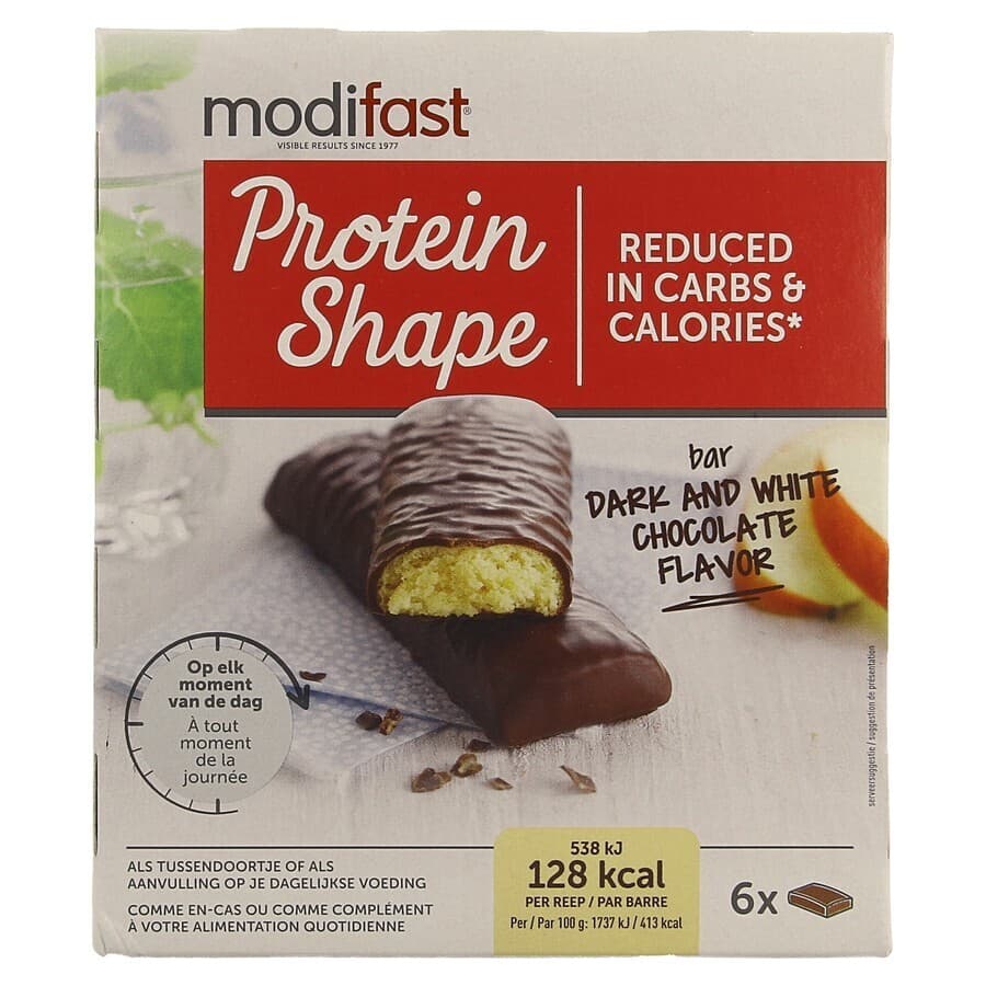 Modifast Protein Shape Snackreep Pure & Witte Chocolade