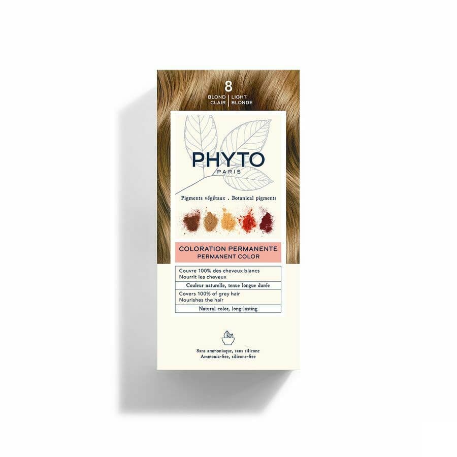 Phytocolor Permanente Haarkleuring 8 Lichtblond Intense En Natuurlijke Kleur